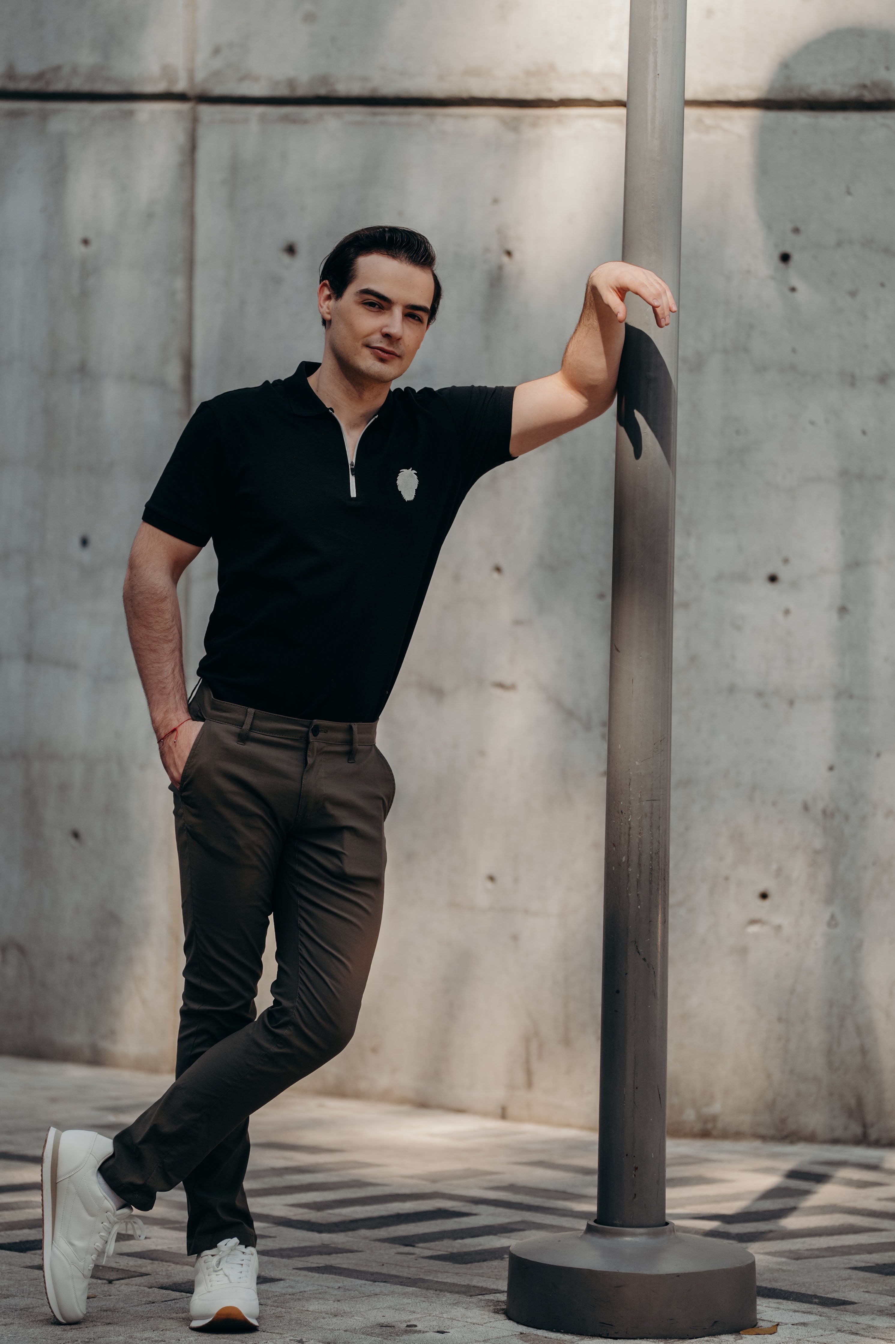 Men's Cotton Polo Shirt Silver Collection