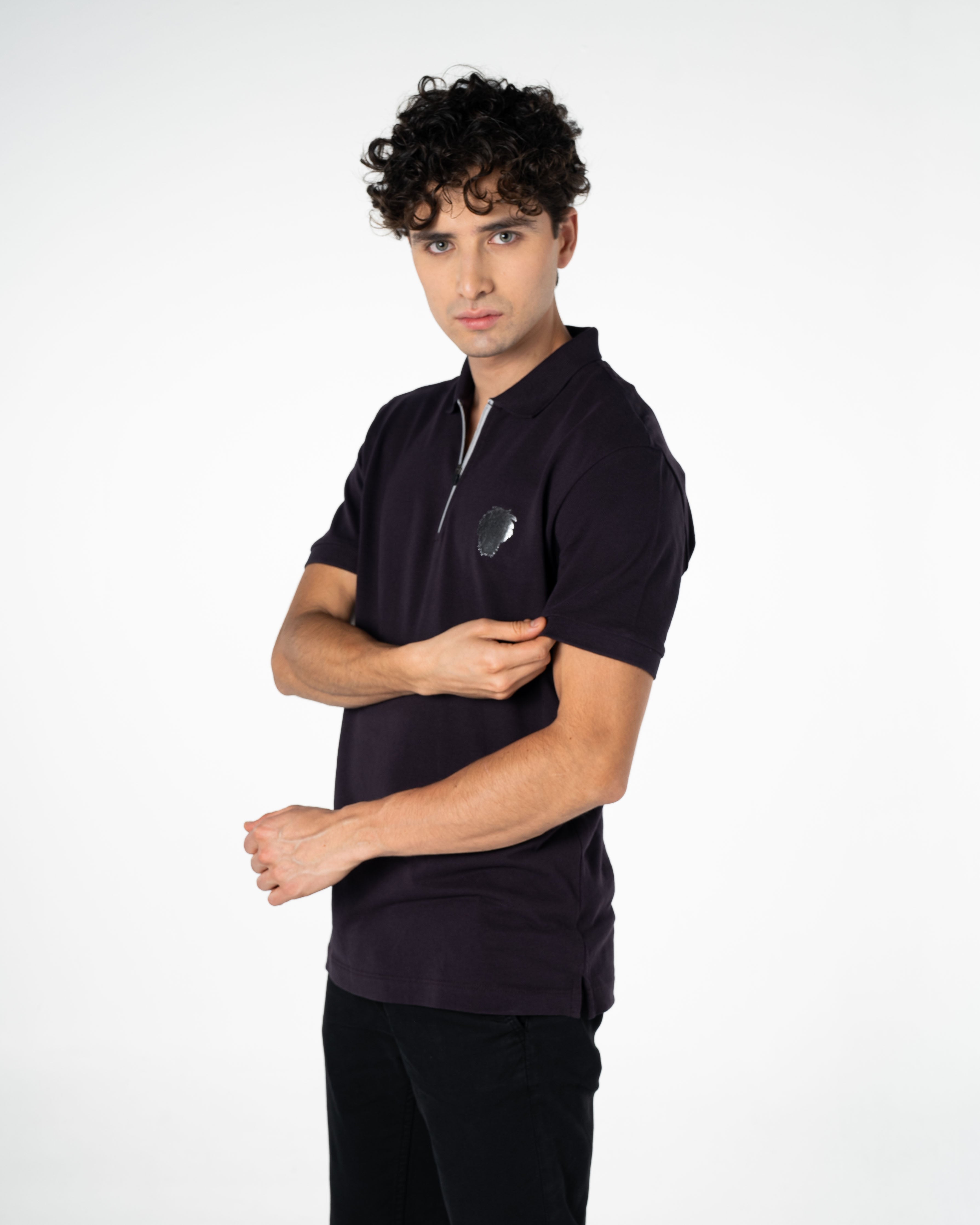 Men's Cotton Polo Shirt Silver Collection