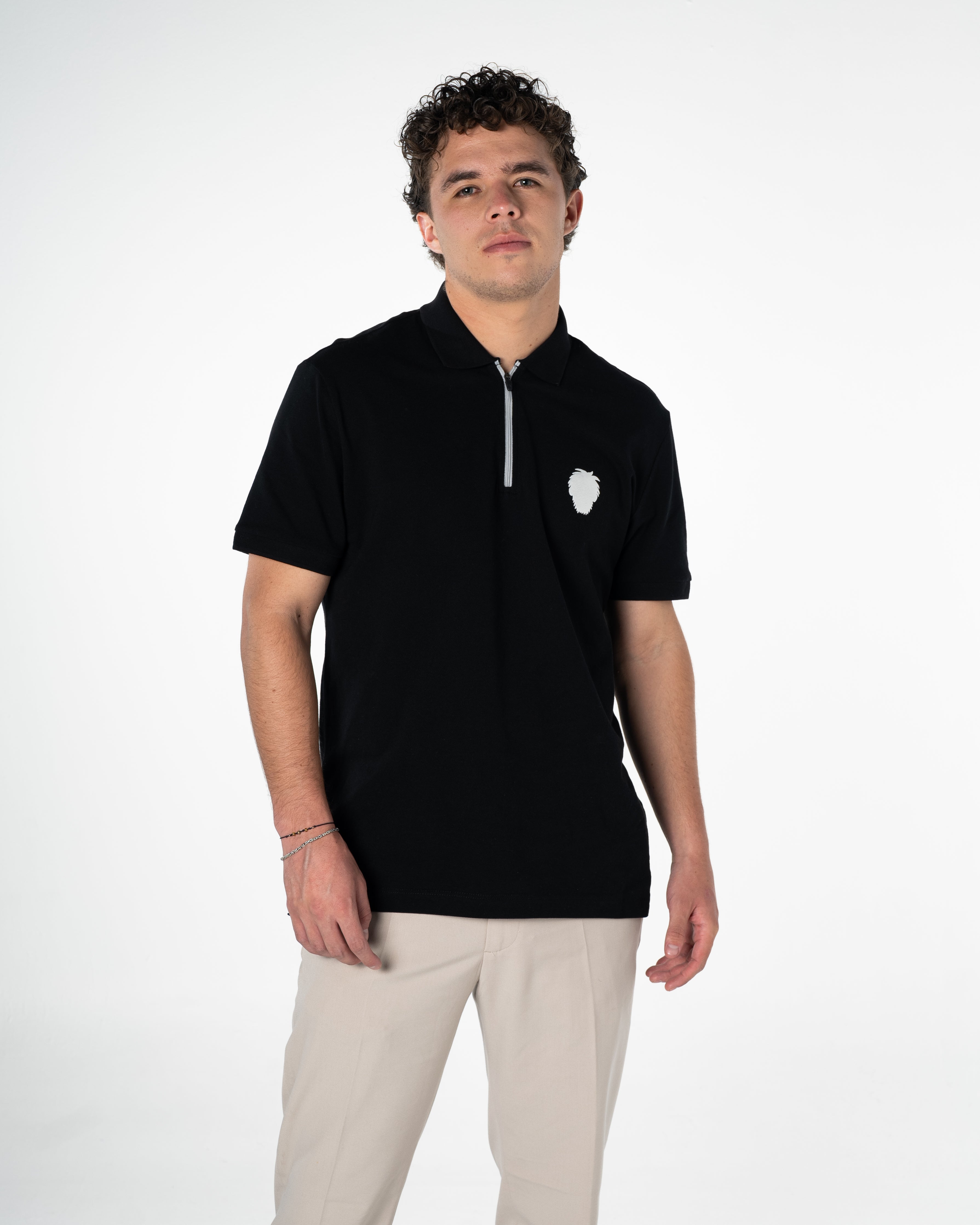 Men's Cotton Polo Shirt Silver Collection