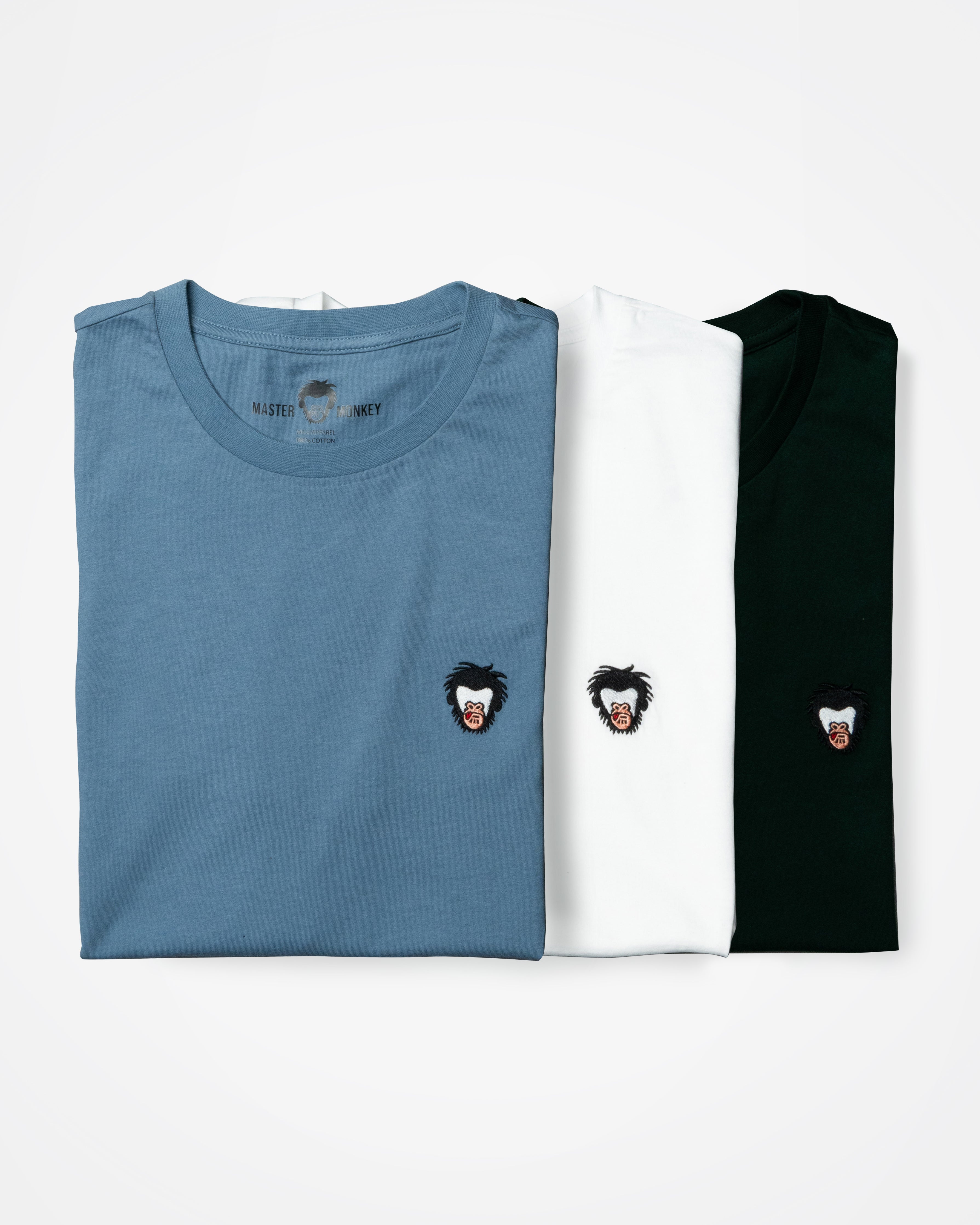 10% OFF 3 Pack of Basic Collection T-shirts - Tricolor