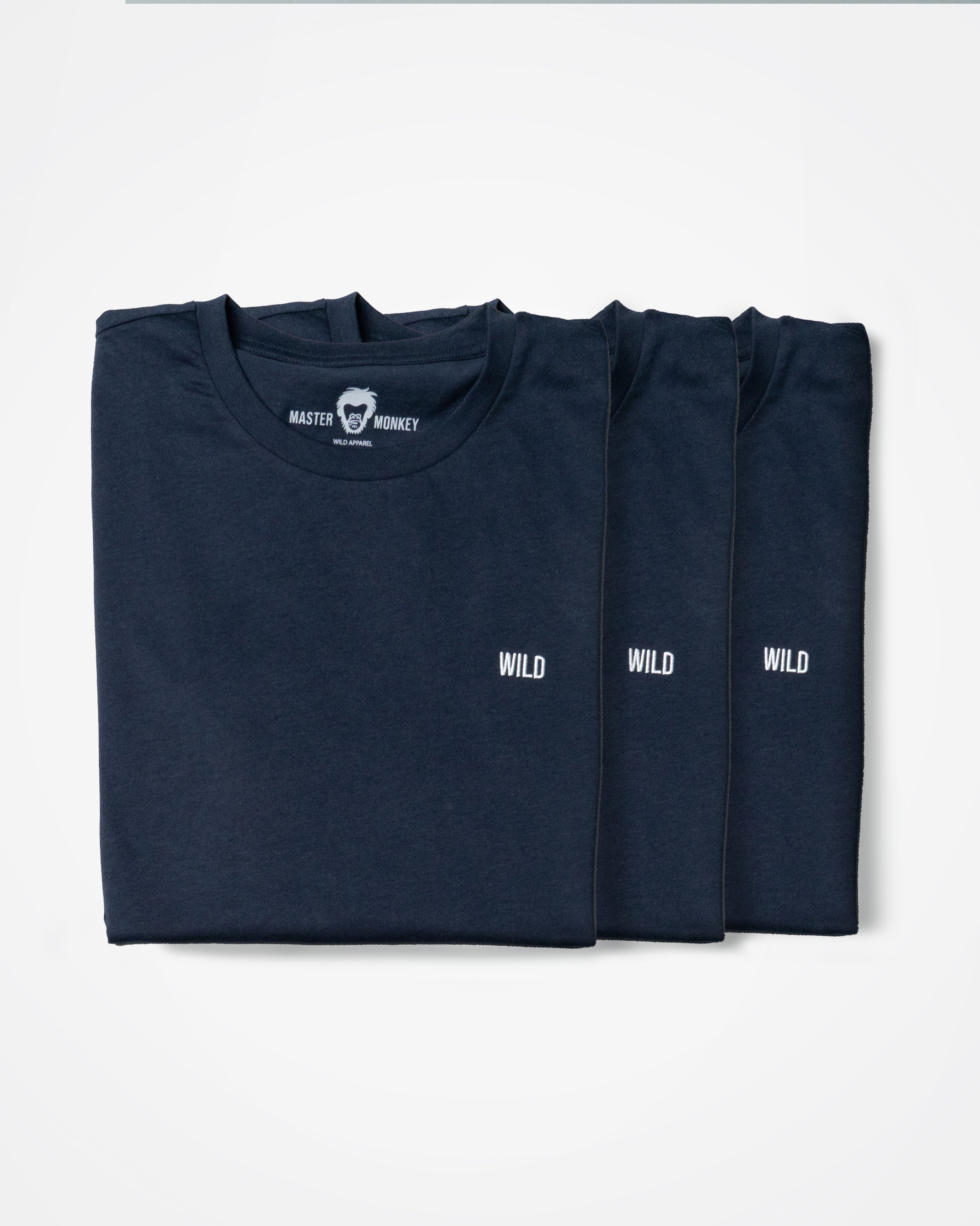 10% OFF 3 Pack of Wild Collection T-shirts - Steel Blue