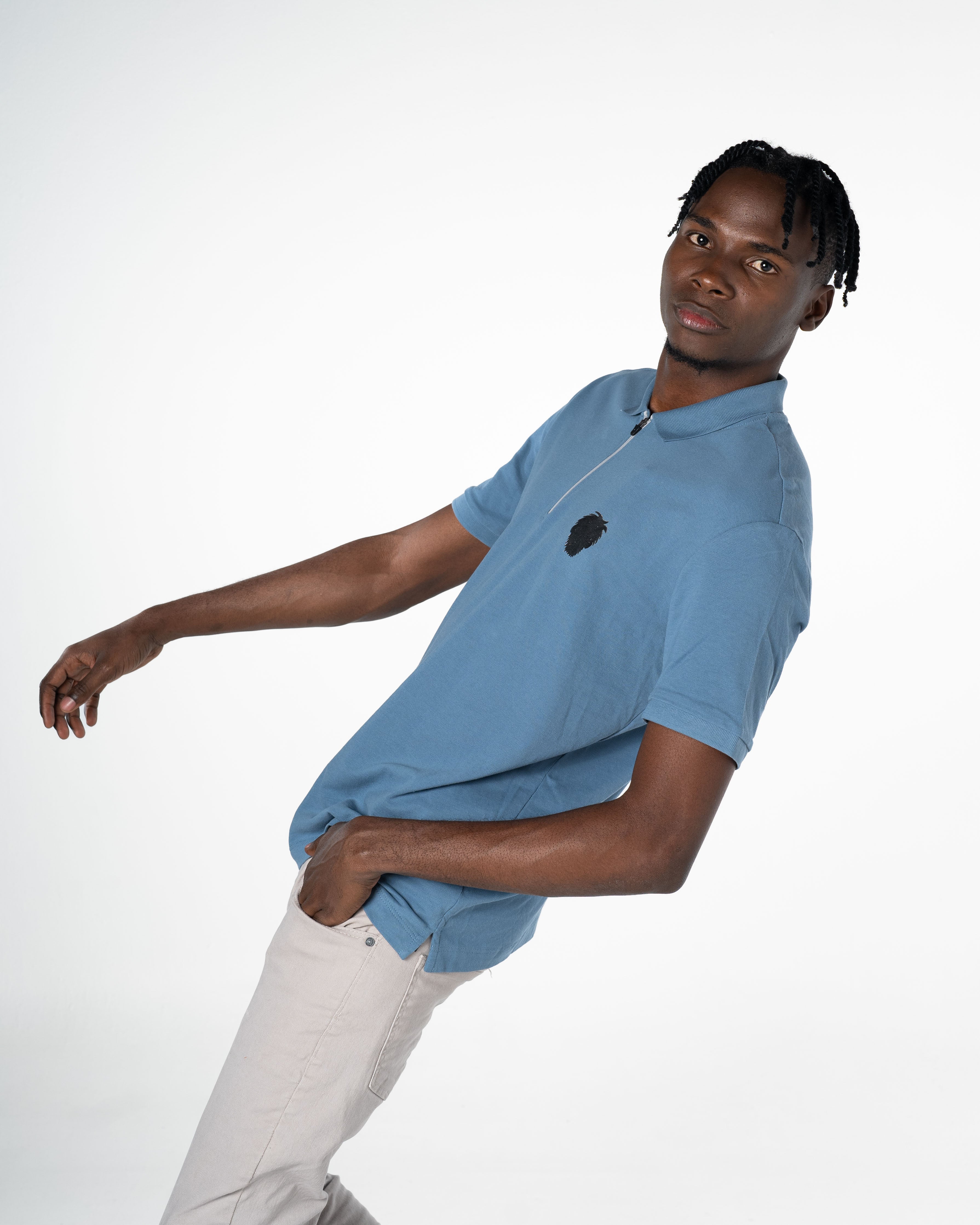 Men's Cotton Polo Shirt Silver Collection