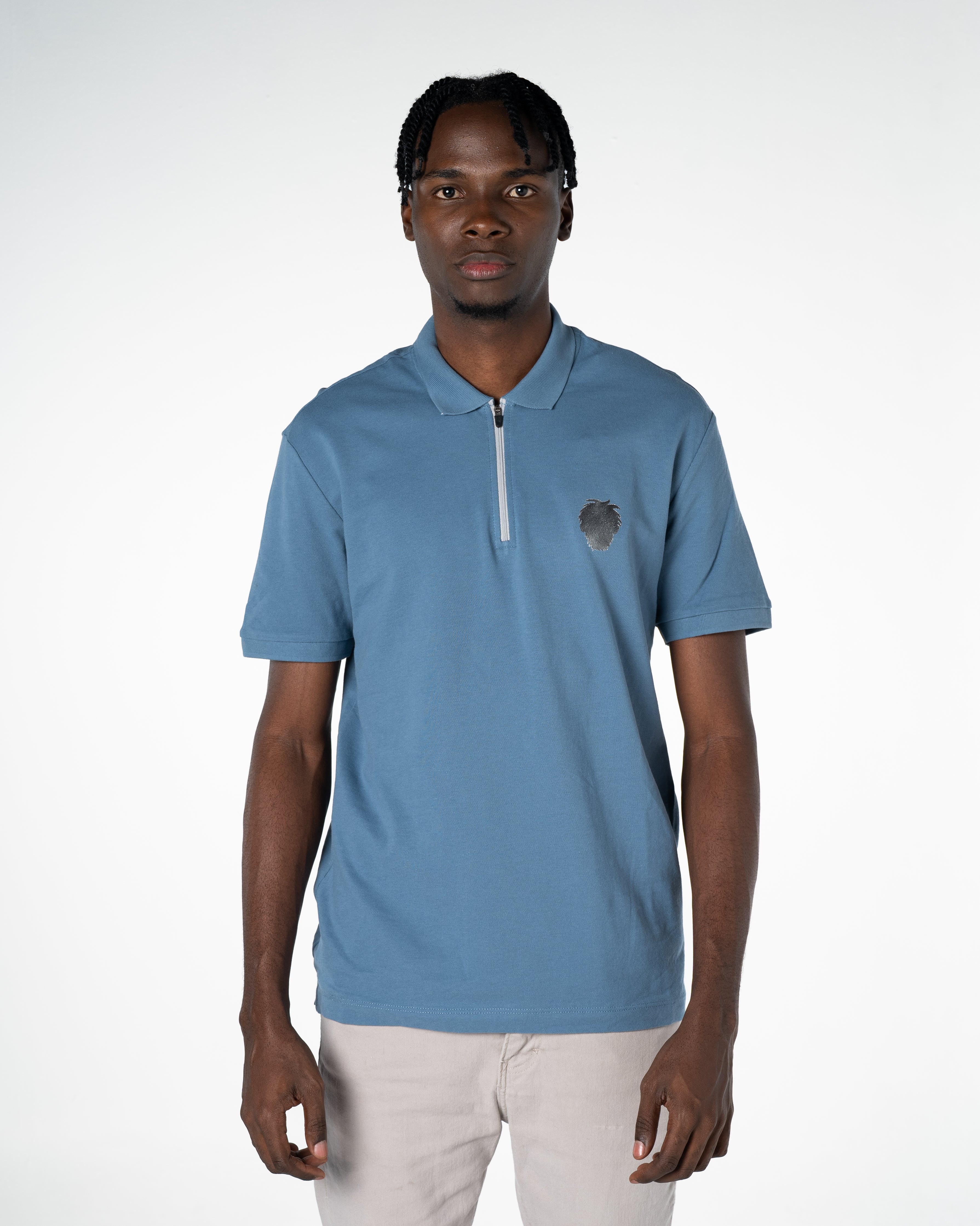 Men's Cotton Polo Shirt Silver Collection