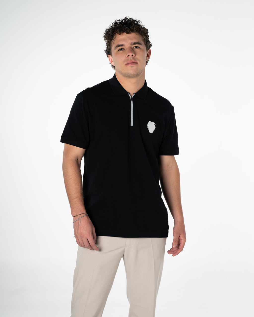 Men's Cotton Polo Shirt Silver Collection