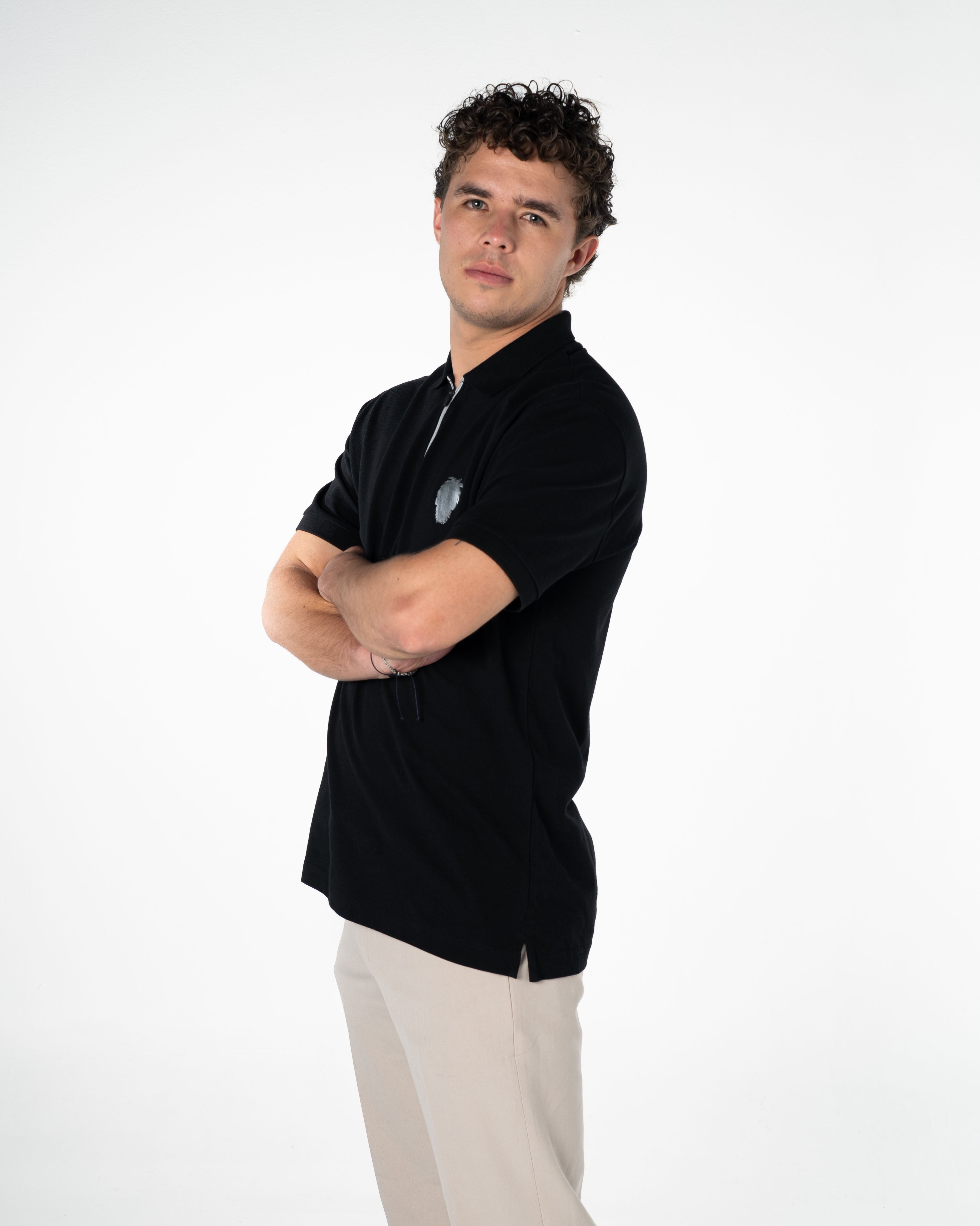 Men's Cotton Polo Shirt Silver Collection